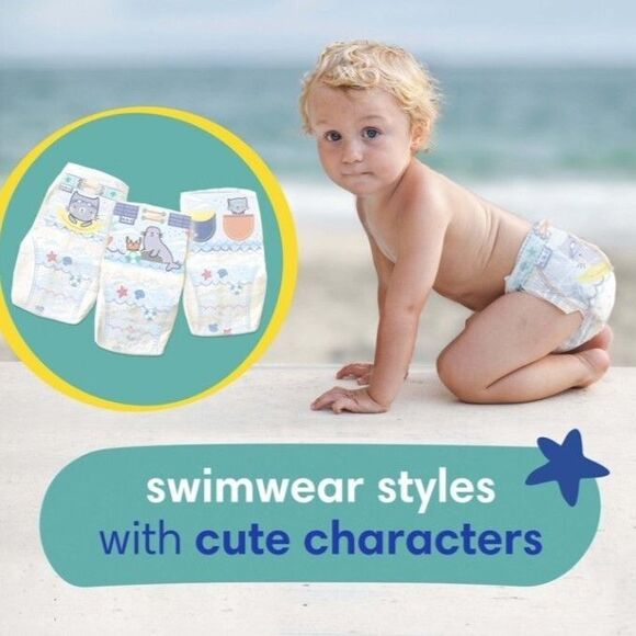 Pampers Splashers Disposable Swim Pants 20 Count Gap Free Cruise Sm 13-24 lb - Picture 8 of 10